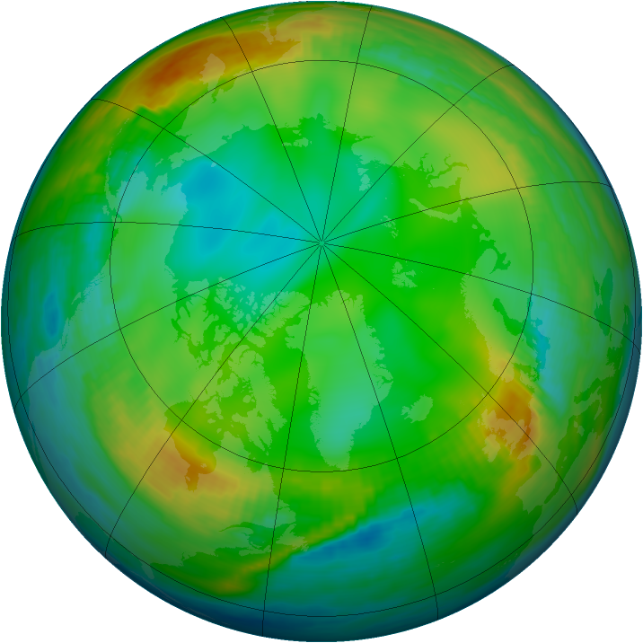 Arctic ozone map for 18 December 1980